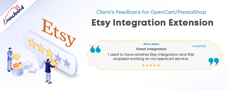 Etsy marketplace Integration testimonal